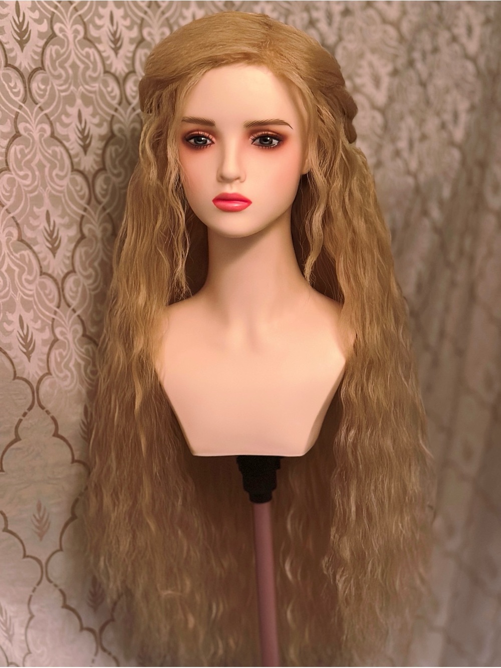 Golden Blonde Maiden Inspired Hardfront Wig